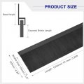 Uxcell Door Brush Bottom Sweep H-shape Aluminum Alloy Base With 3 9-inch Pp For Home Industrial 47-inch L Black