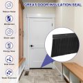 Uxcell Door Brush Bottom Sweep H-shape Aluminum Alloy Base With 3 9-inch Pp For Home Industrial 47-inch L Black