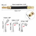 X Autohaux 8pcs Tire Valve Stem Extension 2 Flexible Dual Extender Pipe 4 7 6 Multi Degree 45 90 135 Adapter For Car Truck