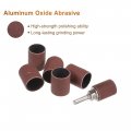 Uxcell 12 Pcs 3 4 Inch Sanding Sleeves Sandpaper Set 240 Grit With 0 79 Drum Mandrels For Rotary Tools