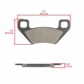 For Rear Brake Pads Polaris Hawkeye 300 2x4 4x4 2006 Mod-ztf1-20156