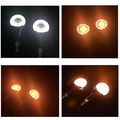 Rzmmotor 4pcs 12v 18 Smd Amber White Led 8mm0 3a A Hole Fairing 3 Wire Universal Motorcycle Motorbike Turn Signal Indicator