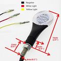 Rzmmotor 4pcs 12v 18 Smd Amber White Led 8mm0 3a A Hole Fairing 3 Wire Universal Motorcycle Motorbike Turn Signal Indicator