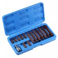 Uxcell 1 2-inch Square Drive T20 T55 Torx Socket Bit Set 10mm Hex Shank S2 Cr-v Adaptor For Hand Use Only 15-piece