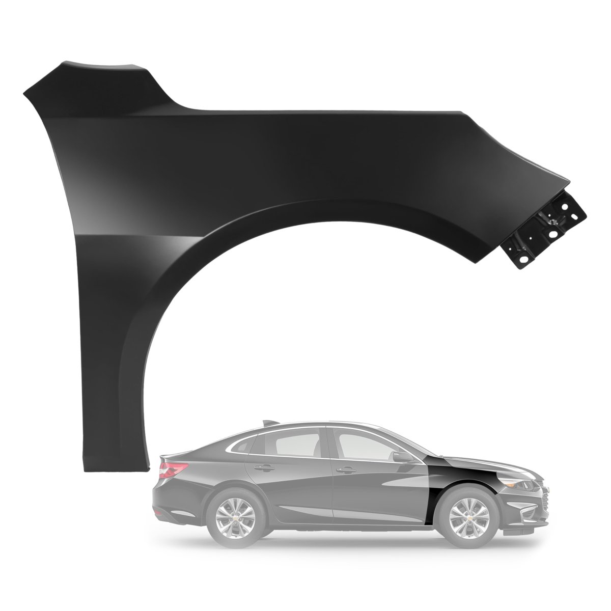 Jmtaat Front Right Fender For 2013-2016 Chevy Chevrolet Malibu Limited W O Molding Holes Replacement 22899771 Gm1241376 Primed