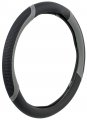 Super Sport Black Grey Steering Wheel Cover 38667p Universal Fit For Car Fits 14 5 In To 5 Wheels Ez Stretch On Core Fabric 