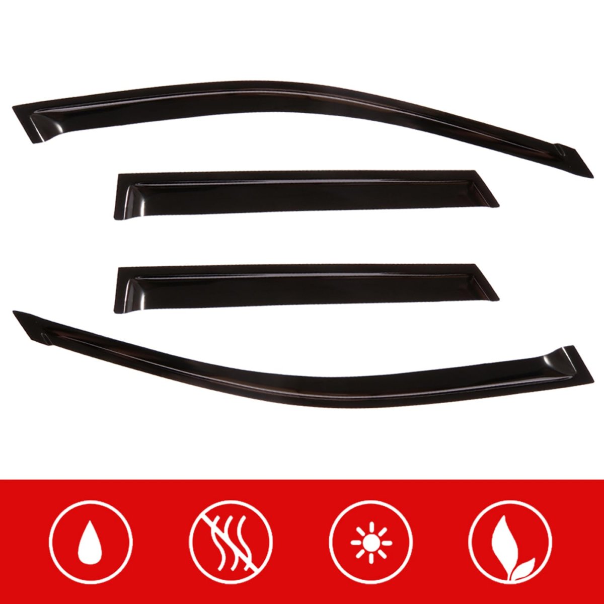 Side Window Deflectors Rain Guard Set 4pcs For 2003-2007 Nissan Murano Smoked Tint Wind With 3m Adhesive Tape