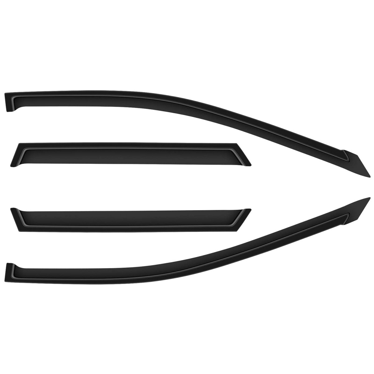 Side Window Deflectors Rain Guard Set 4pcs For 2003-2007 Nissan Murano Smoked Tint Wind With 3m Adhesive Tape