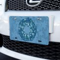 Winter Wreath Flowers Blue Novelty Metal Vanity Tag License Plate
