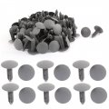 Uxcell 100pcs 6 5mm Hole Plastic Rivets Fastener Push Clips Gray For Car Auto