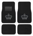 Carscover King Crown Crystal Diamond Bling Rhinestone Studded Carpet Car Suv Truck Floor Mats 4 Pcs