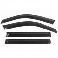 Ikon Motorsports Tape On External Window Visor For 2003-2008 Honda Pilot Slim Style Acrylic Black Sun Rain Wind Guards Cover 