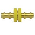 729-4 Dual Barb Brass Hose Fitting Splicer 1 4 In Id Size Pack Of 10 