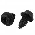 Uxcell M8x20mm Iron Zinc Plated Self-tapping Hex Flange Phillips Drive Blot Screw 8pcs