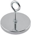 Master Magnetics Rb100eb Magnetic Hook Round Base Magnet Fastener With Eyebolt Chrome Plate 4 90 Diameter 187 Total Height 200 