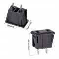 Uxcell Panel Mount Plug Adapter Ac 250v 10a 2 Pins Iec Inlet Module Power Connector Socket Staight Pack Of 8