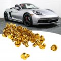 25pcs Wheel Rim Rivets Gold Abs Lip Nuts