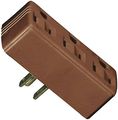 Cooper Wiring Brown 3-outlet 3-wire Grounding Adapter 1147b-box 