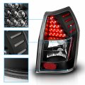 Amerilite Black Led Replacement Brake Taillights Set For 05-08 Dodge Magnum Passenger And Driver Side