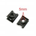 Uxcell 50pcs M6x1 0 Bronze Tone Metal U-type License Plate Screw Base Clip Speed Nuts
