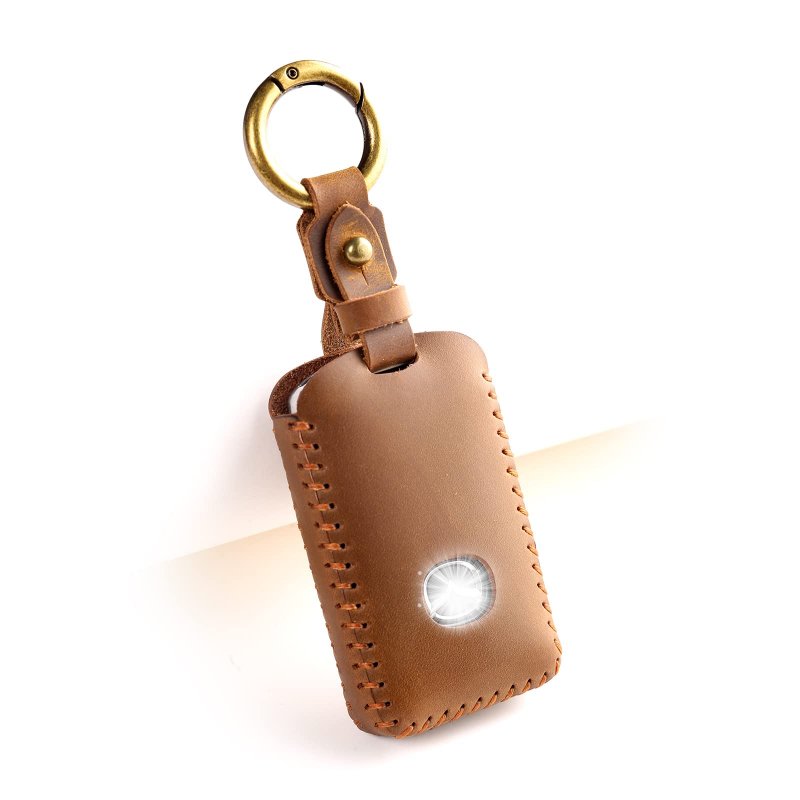 Offcurve Key Fob Cover With Gift Box Genuine Leather Car Protector Case Keychain Suitable For Mazda 3 5 6 Hatchback Cx-3 4 7 8