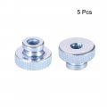 Uxcell Knurled Thumb Nuts 5pcs M6x1mm Iron Round Knobs Fasteners For 3d Printer Parts Silver Tone