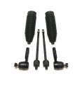 Partsw 6 Pc Steering Engine Models Rack And Pinion Bellows Inner Outer Tie Rod Ends 
