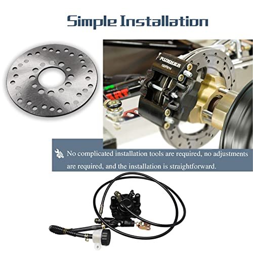 Hydraulic Rear Disc Brake Caliper System With Rotor And Pads For 150cc 200cc 250cc Dirt Bike Quad Atv Go Kart Dune Buggy