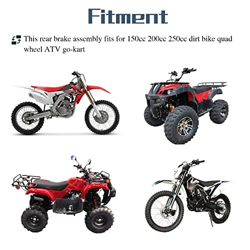 Hydraulic Rear Disc Brake Caliper System With Rotor And Pads For 150cc 200cc 250cc Dirt Bike Quad Atv Go Kart Dune Buggy
