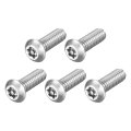 5pcs Torx Security Machine Screws 1 4-20 X 3 4 304 Stainless Steel Tamper Resistant Button Head Bolt Full Thread For Anti-theft 
