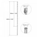 6542 High Speed Steel Straight Shank Twist Extra Long Drill Bit Uncoated 4 2mm Diameter 250mm Length