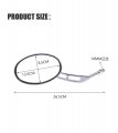 Minho 10mm Chrome Universal Rearview Convex Motorcycle Side Mirrors Fit Honda Kawasaki Suzuki Custom Street Sports Dirt Bike