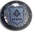 Delux Heavy Alloy Af Am Mason Cut Out Silver Black Auto Emblem
