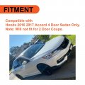 Ecotric Front Bumper Spoiler Lip Splitter Underbody Compatible With 2016-2017 Accord 4 Door Pair