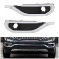 Hecasa Pair Fog Light Bezel For 2017-2019 Gmc Acadia Denali Replacement Gm1038209 Gm1039209 Front Trim Lamps Cover Driver 