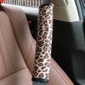 X Autohaux 2pcs Car Seat Belt Pads Cover Pure Leopard Pattern Neoprene Washable Non-slip Elastic Shoulder Strap Soft Comfort