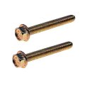 Flanged Bolts M8 1 25 By 60mm 2 Pieces Alloy Steel Yellow Zinc Hex Head Class 10 9 Medium Thread Metric Fasteners 