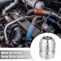 X Autohaux Car Auto 8an Male Weld On Fitting Bung Hose Adapter Fuel Oil Aluminum Alloy Silver Tone Pack Of 4