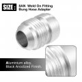 X Autohaux Car Auto 8an Male Weld On Fitting Bung Hose Adapter Fuel Oil Aluminum Alloy Silver Tone Pack Of 4