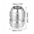 X Autohaux Car Auto 8an Male Weld On Fitting Bung Hose Adapter Fuel Oil Aluminum Alloy Silver Tone Pack Of 4