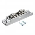 Uxcella 11 5mm Dia Bearing Steel Electroplating Double Wheel Sliding Door Window Pulley 2pcs