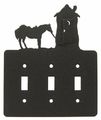 Outhouse Triple Light Switch Plate Cover 