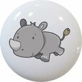 Carolina Hardware And Decor 1620 Rhinoceros Baby Ceramic Cabinet Drawer Knob 