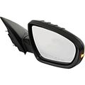 Fits 11-13 Optima Right Pass Mirror Power Smooth Black W Heat Signal Manual Fold