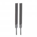 Harfington 2pcs Pneumatic Flat Files Set 5mm X 100mm Hardened Bearing Steel Coarse Cut Teeth Hand Tools For Metal Wood 