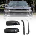 Glossy Black Tow Mirror Caps For Chevrolet Silverado Gmc Sierra 2500hd 3500hd 2020 2021 2022 2023 2024 2025 4 Piece Set 
