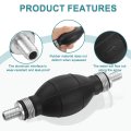 10mm 3 8 Rubber Fuel Primer Pump Transfer Vacuum Hose Hand Siphon Bulb One Way For Gasoline Petrol Marine Diesel Boat Silver