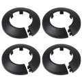 Uxcell 34-35mm Pipe Cover Decoration Pp Plastic Water Escutcheon Black 4pcs