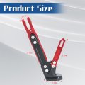 Motorcycle Universal Foot Side Bracket Adjustable Support Kickstand Tripod Holder Parking Crutch Kit Red