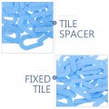 Upkoch 100pcs Tile Spacers 1 16 Inches Horseshoe Shims U Shape Plastic Leveling Clips For Ceramic Tiles Sky-blue